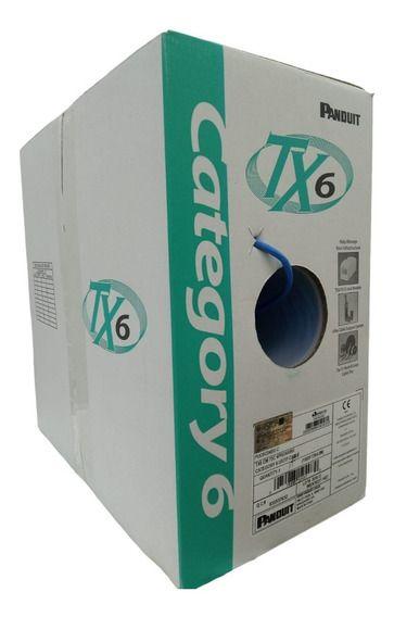 Cabo De Rede Panduit Cat6 U/Utp Cm TX6 Azul 24awg - Materiais